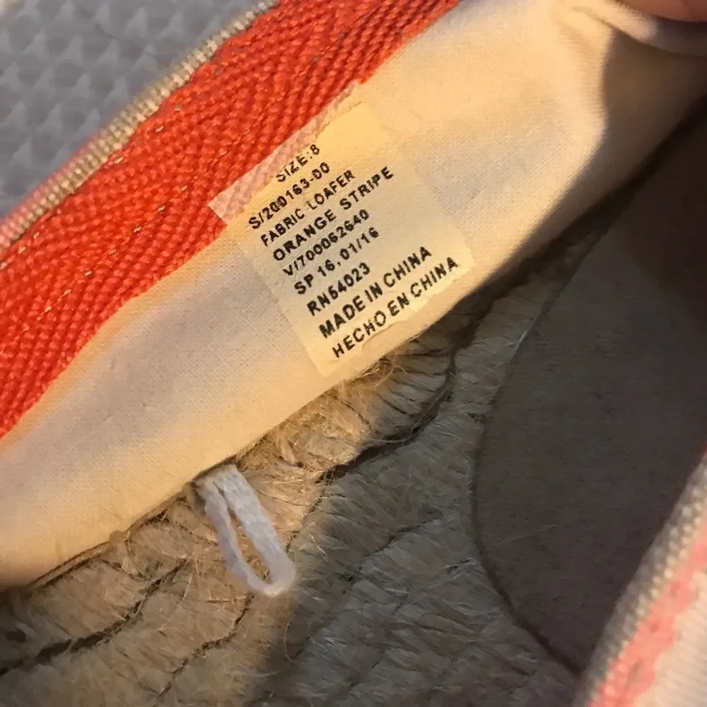 Gap orange striped canvas espadrilles 8